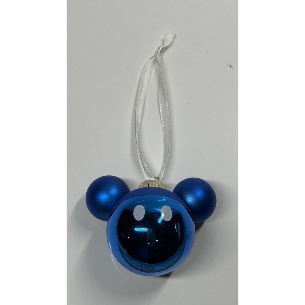 Disney Mickey Mouse Iconic Ears Blown Glass Christmas Ornament Hallmark